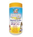 Imagen que muestra el producto Absorbipets-Absorbente En Polvo Natural Freshly 250 Gr. Absorbipets Natural Freshly en polvo ideal para usar en orina, vómito, diarrea o cualquier derrame en casa. Ingredientes: Agente polimerico, arcilla, fragancia.  Presentación: Frasco x 250 g. Disponible: Para perros y gatos de todas las razas y edades.