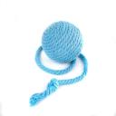 Imagen secundaria del producto Pelota De Estambre Para Mascotas. Bola de estambre multicolor, cuenta con cuerdita ideal para colgar o para brindar un mejor agarre a tu mascota. Material: Poliéster Color: Morado, rosado, negro, amarillo Disponible: Razas pequeñas.