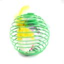 Imagen secundaria del producto Pelota Plegable Con Ratón Para Mascotas. Pelota de alambre con ratón de felpa. Material: Alambre, Poliéster Color: Disponible: Razas pequeñas