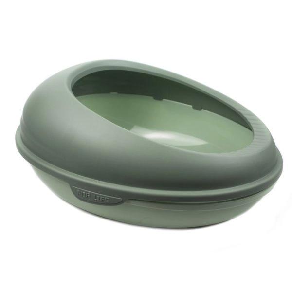 Imagen que muestra el producto Arenera Semicubierta Para Mascotas. Arenera semicubierta para mascotas. Trae pala. “Material: Plástico Color: Amarillo, verde, naranja Disponible: Razas pequeñas.”