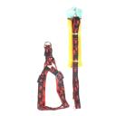 Imagen secundaria del producto Arnés Bicolor De Huellitas  Para Mascotas. Arnés con estampado de huellitas, cuenta con hebillas ajustables, broche de seguridad y anillos tipo D para fijar la correa. Material: Poliéster, metal Color: Rojo, rosado, azul Disponible: Razas pequeña Medidas: TALLA XS , S CUELLO 30-41 CM TORSO MIN-MAX 41-53 CM PESO MAXIMO – APROX 5-11 KG, TRAILLA 1,20 CM