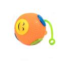 Imagen secundaria del producto Juguete Emojis Para Mascotas. Pelota con estampados de emojis, cuenta con cuerda, sonido y luz led interna. Material: Plástico Color: Amarillo, naranja, verde, rosado Disponible: Razas pequeñas y medianas.