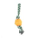 Imagen secundaria del producto Juguete Bola Cuerda Para Mascotas. Juguete mordaza, cuenta con cuerda bicolor y pelota con textura, ideal para que tu mascota pueda limpiar sus dientes mientras se divierte. Material: TPR, goma Color: Verde, azul, rojo, naranja. Disponible: Razas medianas y grades.