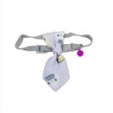 Imagen secundaria del producto Corbata De Mascotas. Corbata estampada con cascabel, cuenta con hebilla ajustable y broche de seguridad. Material: Poliéster Color/estampado: Rosado puntos, rojo puntos, azul oscuro, lila sushi, azul con amarillo, blanco rosas, negro cuadros, multicolor rayas, verde aguamarina, Negro cebra, azul cuadros. Disponible: Razas pequeñas