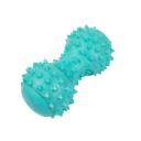 Imagen secundaria del producto Juguete Mancuerna Para Mascotas. Juguete mordedor en forma de maní, cuenta con textura de púas ideal para ayudar con la limpieza de dientes y encías de su mascota. Material: Plástico                                                                       Color: Verde, rosado, amarillo, azul                                                                   Disponible: Razas medianas y grandes