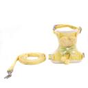 Imagen secundaria del producto Arnes Tipo H Para Mascotas. Arnés tipo H, cuenta con un corazón y moño decorativo, hebillas ajustables, broches de seguridad y anillo tipo D para fijar la correa. Material: Poliéster, metal                                                                                                                 Color: Rosado, azul, amarillo, verde, beige  Disponible: Razas pequeñas. Medidas: TALLA XS: CUELLO 23-33 CM TORSO  MIN-MAX 30-45 CM PESO MAXIMO – APROX 2-5 KG, TRAILLA 1,20 CM TALLA S CUELLO 30-41 CM TORSO MIN-MAX 41-53 CM PESO MAXIMO – APROX 5-11 KG, TRAILLA 1,20 CM