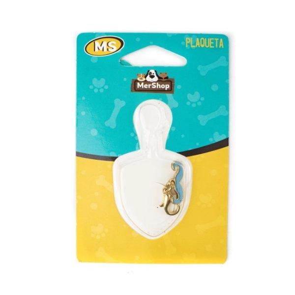 Imagen que muestra el producto Dije De Collar Para Mascotas. Colgante de mostacho con gancho de seguridad. Material: Metal                                                                    Color: Azul, naranja, amarillo, blanco                                                                        Disponible: Razas pequeñas.