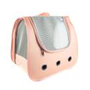 Imagen que muestra el producto Bolso Cargador Con Malla Para Mascotas. Bolso cargador de mascotas, cuenta con malla transpirable y anillos de ventilzación. Material: Poliéster Color: Morado, rosado, azul Disponible: Razas pequeñas