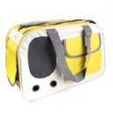 Imagen secundaria del producto Bolso Cargador Para Mascotas. Bolso cargador para mascotas, cuenta con ventanillas al frente y a los costados con malla transpirable, bolsillo y correa doble con soporte en velcro. Material: Poliéster Color: Amarillo, verde, negro Disponible: Razas pequeñas.