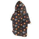 Imagen secundaria del producto Impermeable Flor Happy Day Para Mascotas. Impermeable estampado con botones y anillo tipo D para ajustar la correa. Material: Poliéster, vinilo Color: Negro, rosado, fucsia Disponible: Razas pequeñas.