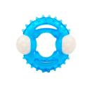 Imagen que muestra el producto Juguete Mordedor Dona Para Mascotas. Juguete para mascotas en forma de dona, cuenta con cubierta texturizada. Material: Pasta                                                               Color:  Azul, verde                                                         Disponible: Razas pequeñas y medianas.