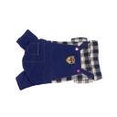 Imagen que muestra el producto Overol Student Para Mascotas. Overol student para mascotas, cuenta con bolsillo decorativo, camisilla estilo tartán y botones inferiores para apuntar. Material: Poliéster Color: Azul, rosado, rojo, negro Disponible: Razas pequeñas y medianas.