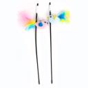 Imagen que muestra el producto Caña Pájaro Para Mascotas. Caña para gatos, cuenta con juguete de felpa en forma de pajaro. Material: Poliéster, caucho Color: Azul, rosado Disponible: Razas pequeñas.