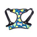 Imagen secundaria del producto Pechera Con Estampado Frutas Para Mascotas. Pechera con estampado de frutas, cuenta con bordes reflectivos, hebillas ajustables, broche de seguridad y anillos tipo D para fijar la correa. Material: Poliéster, metal Color: Rosado, celeste, azul rey, azul claro Disponible: Razas pequeñas, medianas y grandes Medidas: TALLA M: CUELLO  40-53 CM TORSO MIN-MAX 56-58 PESO MAXIMO – APROX 11-23 KG TALLA L: CUELLO 46-66 CM TORSO MIN-MAX 61-76 CM PESO MAXIMO APROX 23-36 KG TALLA XL: CUELLO 70-81 CM TORSO  MIN-MAX 70-82 CM PESO MAXIMO – APROX 36-50 KG TALLA XXL: CUELLO  77-98 CM TORSO MIN-MAX 86-102CM PESO MAXIMO – APROX 51-80 KG