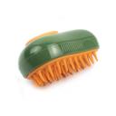 Imagen que muestra el producto Cepillo A Vapor Aguacate Para Mascotas. Cepillo a vapor para mascotas, cuenta con puerto de carga y cable USB. Agregue agua o perfume para mascotas y oprima el boton. Material: Plástico, silicona Color: Verde, beige Disponible: Razas pequeñas y medianas con pelaje largo.