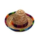 Imagen que muestra el producto Sombrero Mexicano Para Mascotas. Sombrero mexicano para mascotas. Material: Mimbre sintético Color: Disponible en la foto Disponible: Pequeñas