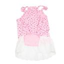 Imagen secundaria del producto Vestido De Tirantes Para Mascotas. Vestido de tirantes para mascotas con estampado de flores. Material: Poléster Color: Blanco, morado, rosado Disponible: Razas pequeñas y medianas