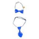 Imagen que muestra el producto Corbata Y Corbatín Para Mascotas. Corbata y corbatín con multíples diseños para tus mascotas. Material: poliester Color: Rosado corazones, gucci, azul huellitas, azul claro rayas, negro balones, rojo cuadros, rojo con rayas, negro puntos rosados. Disponible: Razas pequeñas y medianas.