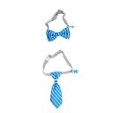 Imagen secundaria del producto Corbata Y Corbatín Para Mascotas. Corbata y corbatín con multíples diseños para tus mascotas. Material: poliester Color: Rosado corazones, gucci, azul huellitas, azul claro rayas, negro balones, rojo cuadros, rojo con rayas, negro puntos rosados. Disponible: Razas pequeñas y medianas.