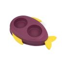 Imagen secundaria del producto Comedero Pez Para Mascotas. Comedero doble con diseño de pez, cuenta aletas extraíbles. Material: Plástico Color: Verde, azul, morado Disponible: Razas pequeñas. Medidas: Largo 35 cm * Ancho 23,5cm*Alto 6cm