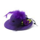 Imagen secundaria del producto Clip Sombrero Para Mascotas. Clip de sombrero para mascotas, cuenta con cubierta suave,  moño con flor decorativa y pinza de agarre. Material: Poliéster, metal                                               Color: Beige, rosado, rojo, morado, azul                                                        Disponible: Razas pequeñas, medianas y grandes.