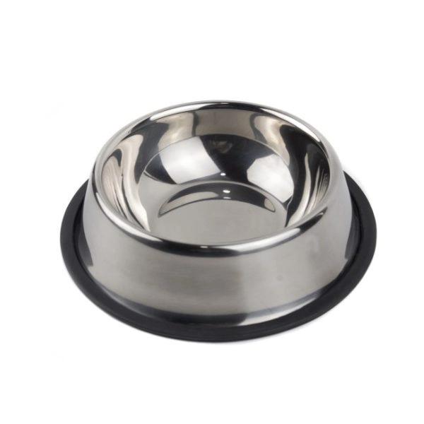 Imagen que muestra el producto Comedero Plateado Tradicional Para Mascotas. Comedero redondo con antideslizante. Material: Acero inóxidable   Color: Plateado.    Disponible: Razas pequeñas. Mediana , Grandes. EXTRAPEQUEÑO : Largo 11,5cm* Ancho 4,5cm PEQUEÑO: Largo 13cm* Ancho 5cm MEDIANO : Largo 15,5cm*Ancho 6cm GRANDE: Largo22cm* Ancho 7,5cm EXTRAGRANDE : Largo25cm* Ancho 8cm