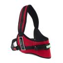 Imagen secundaria del producto Pechera Anti Jalon Para Mascotas. Pechera con sistema anti-tirones cuenta con broche de seguridad, correas con tejido reflectivo y anillo tipo D para fijar la correa. Material: Poliéster, algodón, metal Color:  Rojo, negro, azul, estampado militar, bandera de IG Disponible: Razas medianas y grandes. Medidas: TALLA S: CUELLO 30-41 CM TORSO MIN-MAX 41-53 CM PESO MAXIMO – APROX 5-11 KG TALLA M: CUELLO  40-53 CM TORSO MIN-MAX 56-58 PESO MAXIMO – APROX 11-23 KG TALLA L: CUELLO 46-66 CM TORSO MIN-MAX 61-76 CM PESO MAXIMO APROX 23-36 KG TALLA XL: CUELLO 70-81 CM TORSO  MIN-MAX 70-82 CM PESO MAXIMO – APROX 36-50 KG, TRAILLA 1,20 CM