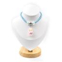 Imagen secundaria del producto Collar Con Cadena  Para Mascotas. Collar con cadena de metal para ajustar a la medida y pieza de plástico con diferentes diseños. Cuenta con interruptor para activar la luz led. Material: Poliéster, metal y plástico   Color: Rosado, fucsia, azul, morado, rojo, amarillo                                                                                            Disponible: Razas pequeñas.