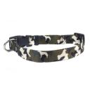 Imagen secundaria del producto Collar Estampados Para Mascotas. Collar estampado para mascotas, cuenta con broche de seguridad y anillo tipo D para fijar la correa. Material: Poliéster                                                                                                                                                                                                      Color: Rosado, negro, azul, azul con rosa, verde militar.                                                                                                                                                                                                             Disponible: Razas pequeñas.