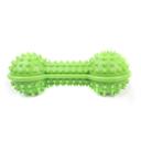 Imagen secundaria del producto Juguete Mancuerna Chillona Para Mascotas. Juguete mordedor en forma de maní, cuenta con textura de púas ideal para ayudar con la limpieza de dientes y encías de su mascota. Material: Plástico                                                                       Color: Verde, rosado, amarillo, azul                                                                   Disponible: Razas pequeñas y medianas.