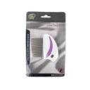 Imagen secundaria del producto Peine Dientes Finos  Para Mascotas. Peine antipulgas para mascotas, cuenta con dientes finos y mango ergónomico. Fácil y cómodo de usar. Material: ABS, acero inóxidable Color: Azul, rosado, morado, rojo Disponible: Razas pequeñas, medianas y grandes.