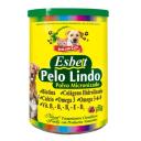 Imagen que muestra el producto Esbelt Pelo Lindo Micronizado 300 G. Esbelt pelo lindo Micronizado Natural Freshly ayuda a controlar la caída del pelo, mejora el brillo y vistosidad y aumenta las defensas mejorando la respuesta inmune. Ingredientes: Vitaminas, pantotenato de calcio, ácidos grasos.  Presentación: Frasco x 300 g Disponible: Para perros y gatos de todas las razas y edades.