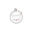 Imagen secundaria del producto Placa De Identificación Redonda Gato. Placa de identificación redonda con estampado de gato. Material: Metal Color: Negro, rojo, azul, rosado, morado, blanco Disponible: Razas pequeñas y medianas