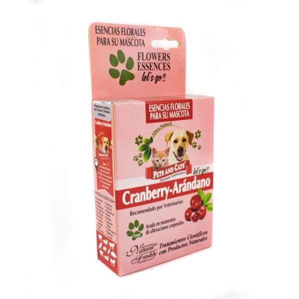 Imagen que muestra el producto Esencia Cranberry-Arandano Lets Go Natural Freshly 25 Ml. Esencia Cranberry – Arandano lets go Natural Freshly ayuda en la prevención y tratamiento complementario de afecciones urinarias en las mascotas. Ingredientes: Armonica asociación de esencias florales.  Presentación: Frasco x 25 ml con gotero Disponible: Para perros y gatos de todas las razas y edades.