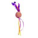 Imagen secundaria del producto Juguete Pelota Con Plumaspara Mascotas. Juguete pelota con plumas. Material: Poliéster, plumas Color: Rojo, azul, naranja, morado, verde Disponible: Razas pequeñas