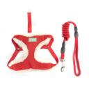 Imagen secundaria del producto Pechera Bordes De Peluche  Talla M. Pechera con correa, cuenta con bordes de peluche y  gancho para ajustar a la medida. Material: Poliéster, metal   Color:  Azul, negro, rojo, café, morado     Disponible: Razas pequeñas Medidas: TALLA M CUELLO  40-53 CM TORSO MIN-MAX 56-58 PESO MAXIMO – APROX 11-23 KG, TRAILLA 1,20 CM