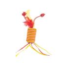 Imagen secundaria del producto Juguete Cilindro Para Mascotas. Juguete cilindro, cuenta con plumas en la parte superior. Material: Poliéster, plumas Color: Rojo, azul, naranja, morado, verde Disponible: Razas pequeñas