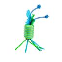 Imagen secundaria del producto Juguete Cilindro Para Mascotas. Juguete cilindro, cuenta con plumas en la parte superior. Material: Poliéster, plumas Color: Rojo, azul, naranja, morado, verde Disponible: Razas pequeñas