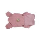 Imagen secundaria del producto Overol Conejo Para Mascotas. Overol conejo con acabado tipo gamusa, cuenta con botones en la parte inferior para apuntar. Material: Poliéster Color: Gris, rojo, rosado Disponible: Razas pequeñas y medianas.