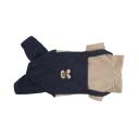 Imagen secundaria del producto Overol Conejo Para Mascotas. Overol conejo con acabado tipo gamusa, cuenta con botones en la parte inferior para apuntar. Material: Poliéster Color: Gris, rojo, rosado Disponible: Razas pequeñas y medianas.