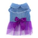 Imagen secundaria del producto Vestido Con Encaje Para Mascotas. Vestido para mascotas, cuenta con botones, moño decorativo y falda tipo tutu. Material: Poliéster Color: Azul, negro, café Disponible: Razas pequeñas.