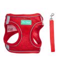 Imagen secundaria del producto Pechera Con Correa Para Mascotas. Pechera con correa, cuenta con tejido reflectivo, velcro ajustable, broche de seguridad y anillo tipo D para fijar la correa. Material: Poliéster, metal      Color:  Rojo, rosado, azul, negro, gris                                                                                                     Disponible: Razas pequeñas Medidas: TALLA S CUELLO 30-41 CM TORSO MIN-MAX 41-53 CM PESO MAXIMO – APROX 5-11 KG, TRAILLA 1,20 CM TALLA M: CUELLO  40-53 CM TORSO MIN-MAX 56-58 PESO MAXIMO – APROX 11-23 KG, TRAILLA 1,20 CM TALLA L: CUELLO 46-66 CM TORSO MIN-MAX 61-76 CM PESO MAXIMO APROX 23-36 KG, TRAILLA 1,20 CM TALLA XL: CUELLO 70-81 CM TORSO  MIN-MAX 70-82 CM PESO MAXIMO – APROX 36-50 KG, TRAILLA 1,20 CM