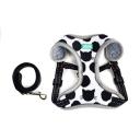 Imagen secundaria del producto Pechera  Estampada Con Tejido Reflectivo Talla M. Pechera estampada, cuenta con tejido reflectivo, hebillas ajustables, broche de seguridad y anillos tipo D para fijar la correa. Material: Poliéster, metal   Color: Rosado, negro, fucsia, blanco, azul                                                  Disponible: Razas pequeñas Medidas: TALLA M CUELLO  40-53 CM TORSO MIN-MAX 56-58 PESO MAXIMO – APROX 11-23 KG, TRAILLA 1,20 CM