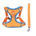Imagen secundaria del producto Pechera Estilo Chaleco Para Mascotas. Pechera anti-tirones cuenta con hebillas ajustables, broche de seguridad y correa. Material: Poliéster, metal Color: Café, naranja, verde, rojo Disponible: Razas pequeñas, medianas