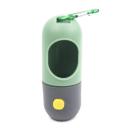 Imagen secundaria del producto Porta Bolsa Con Linterna. Porta bolsa con linterna para mascotas, cuenta con sistema de enrosque para poder introducir las bolsas y gancho para fijar a la correa o arnés. Pilas tipo reloj. Material: Plástico Color: Verde, rosado, azul Disponible: Razas pequeñas, medianas y grandes.