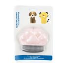 Imagen secundaria del producto Peine De Huellitas Para Mascotas. Peine con diseño de huellita, cuenta con cerdas arqueadas ideales para penetrar en el pelaje sin lastimar la piel de su mascota, eliminando el pelo suelto. Material: Plástico Color: Azul, gris, rosado Disponible: Razas pequeñas y medianas de pelaje largo.