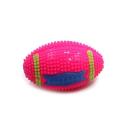 Imagen secundaria del producto Pelota Beisbol Chillona Para Mascotas. Juguete con diseño de pelota de futbol americano, cuenta con textura de púas, sonido y luz led interna. Material: Caucho                                                                                                      Color: Rosado, amarillo, azul, naranja, morado                                                                                   Disponible: Razas pequeñas y medianas.