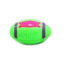 Imagen secundaria del producto Pelota Beisbol Chillona Para Mascotas. Juguete con diseño de pelota de futbol americano, cuenta con textura de púas, sonido y luz led interna. Material: Caucho                                                                                                      Color: Rosado, amarillo, azul, naranja, morado                                                                                   Disponible: Razas pequeñas y medianas.