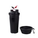 Imagen secundaria del producto Vaso Portatil Para Mascotas. Comedero portatil con dos compartimentos, cuenta con plato retractil. Fácil y cómodo de transportar. Material: Plástico Color: Rosado, azul, negro, rojo, amarillo, blanco.                                                                                Disponible: Razas pequeñas, medianas y grandes. Medidas:  Alto 19,5cm* AnchoAlto 19,5cm* Ancho 10 cm*350ml