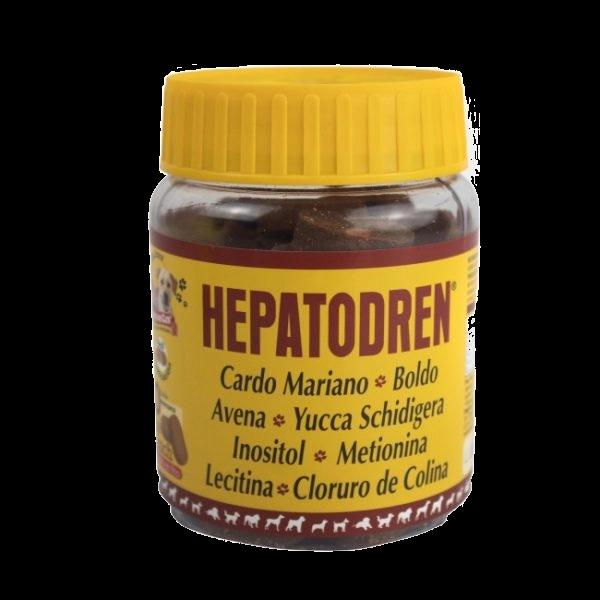 Imagen que muestra el producto Hepatodren X 60 Vitacrunch. Ingredientes: Harina de avena, Cardo Mariano, Lecitina de soya, boldo. Presentación: 60 VITACRUCH Disponible: Para perros y gatos de todas las razas a partir de los 5 meses de edad.